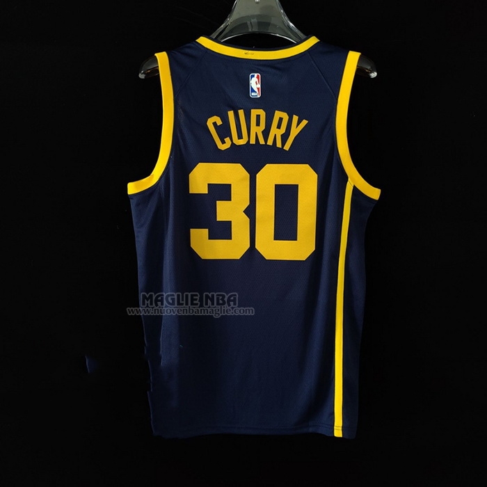 Maglia
 Stephen Curry NO 30 Golden State Warriors Statement 2022-23 Blu
